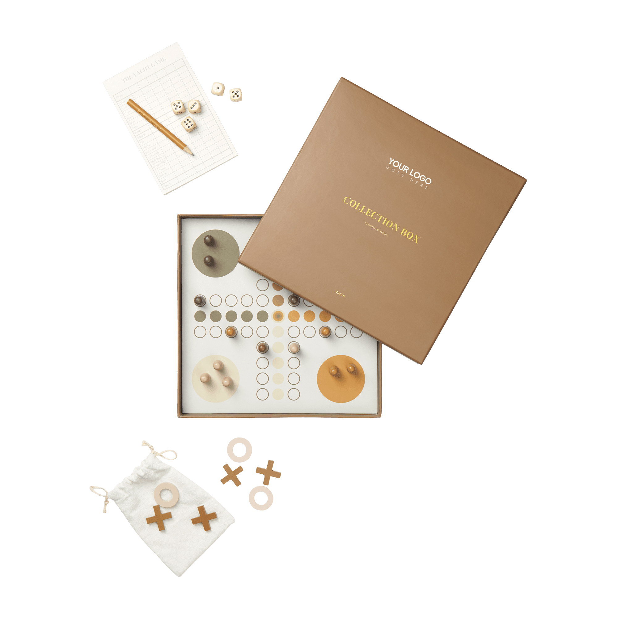Classic 3-Games Coffee Table Set