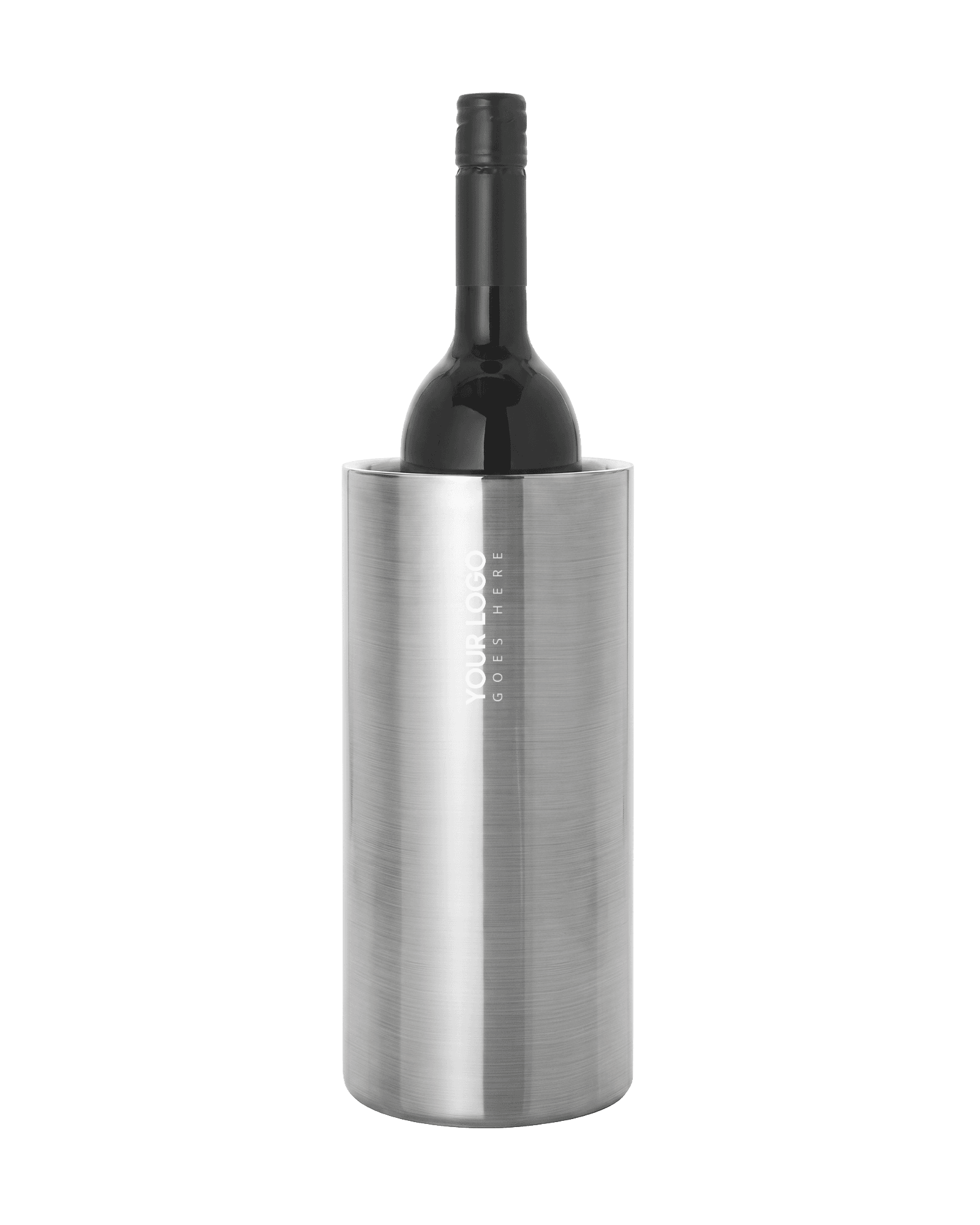 Double-walled stainless steel wine cooler