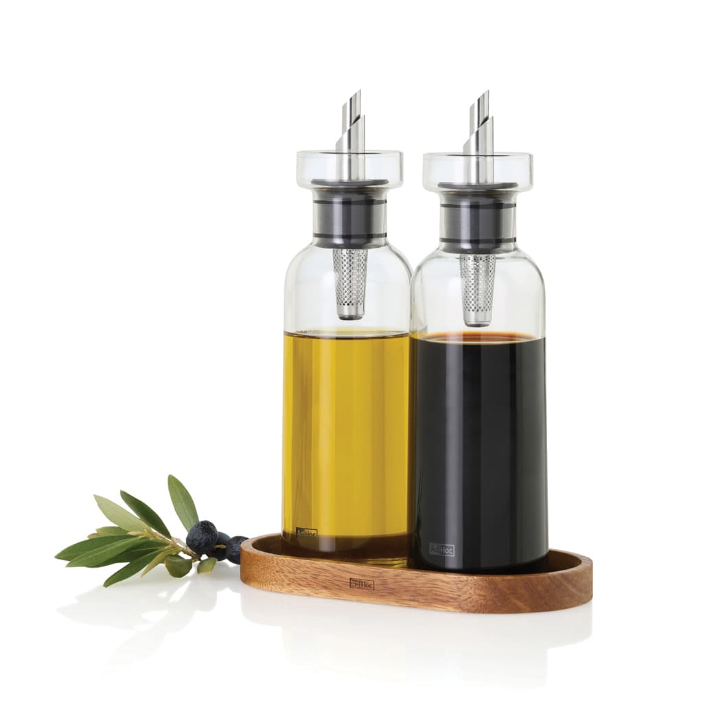Glass Oil & Vinegar Pourer Set
